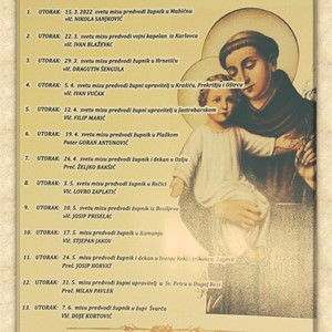 Trinaest utoraka sv. Antunu u Župi Vukmanić